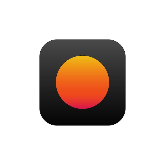 Sunset app icon for mobile phone icon of sun with gradient effect web application logo