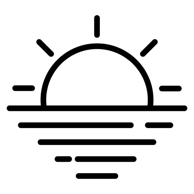 Sunset icon vector image Can be used for Ocean