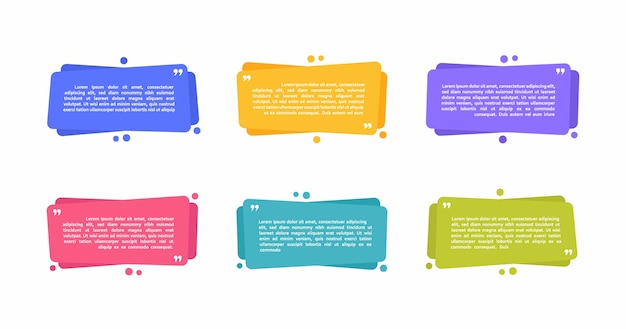 Super set different shape geometric texting boxes. Colored abstract shapes for quote and text. Modern    illustration.