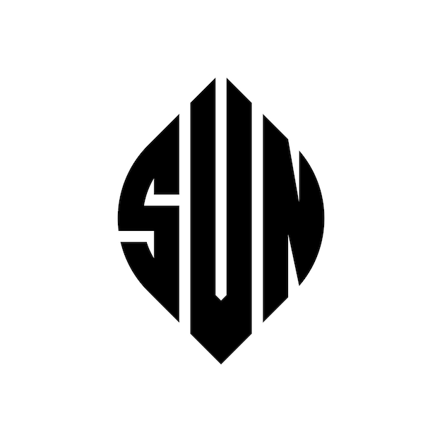 SVN circle letter logo design with circle and ellipse shape SVN ellipse letters with typographic style The three initials form a circle logo SVN Circle Emblem Abstract Monogram Letter Mark Vector