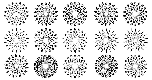 swedias alfa bet ADCD FROM Abstract geometric circle patter ns Elements for design Circle design el