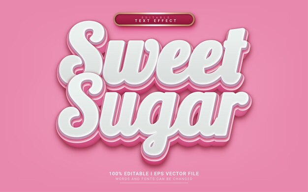 sweet sugar 3d style text effect