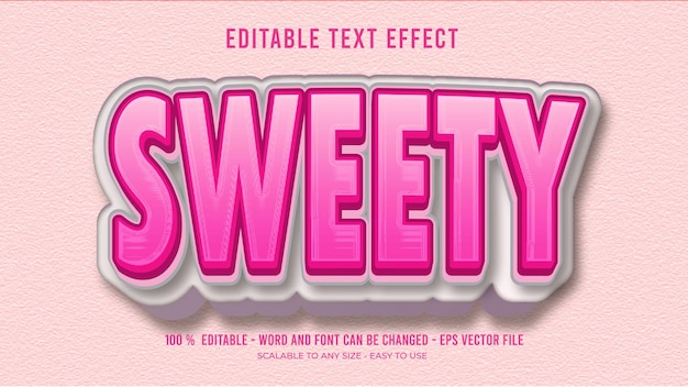 sweety editable text effect