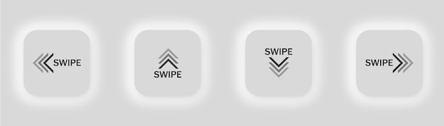 Swipe up icon Buttons social media symbol Sign web arrows vector