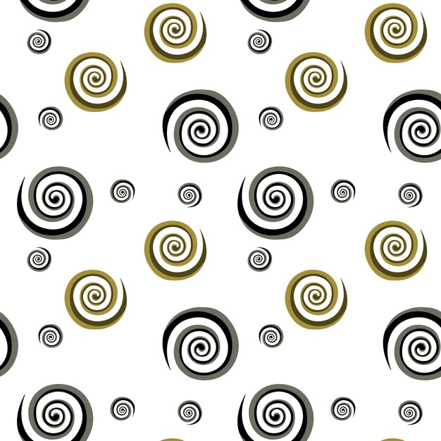 Swirl seamless geometric pattern Seamless abstract spiral geometrical