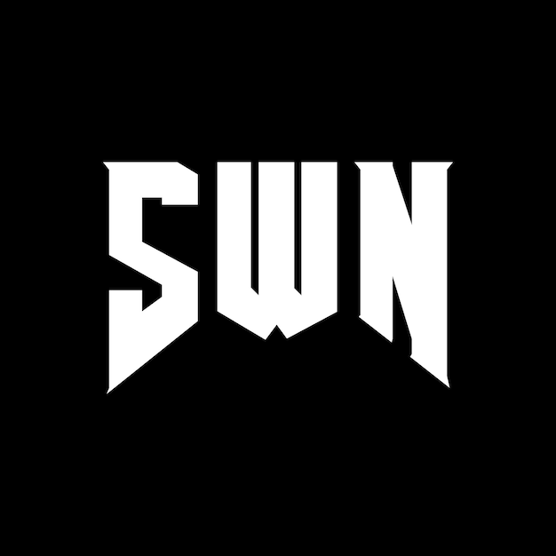 SWN letter logo design for technology company SWN logo design black and white color combination SWN logo SWN vector SWN design SWN icon SWN alphabet SWN typography logo design
