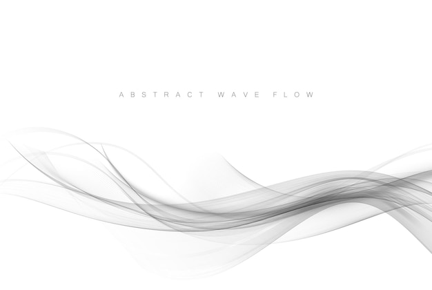 Swoosh wave flow background Soft smoke pattern abstract smooth gray modern soft layout Vector illustration