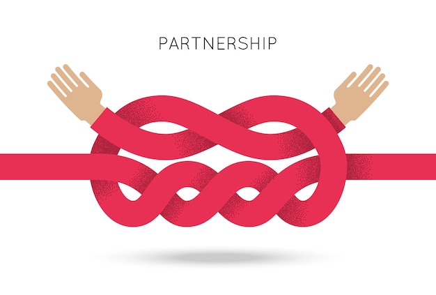 Symbol of business cooperation and partnership