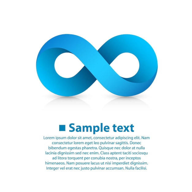 symbol of infinity art info. vector illustration