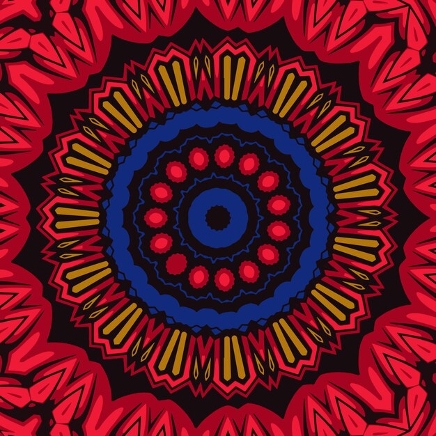 Symmetrical colorful kaleidoscopic pattern for design and background