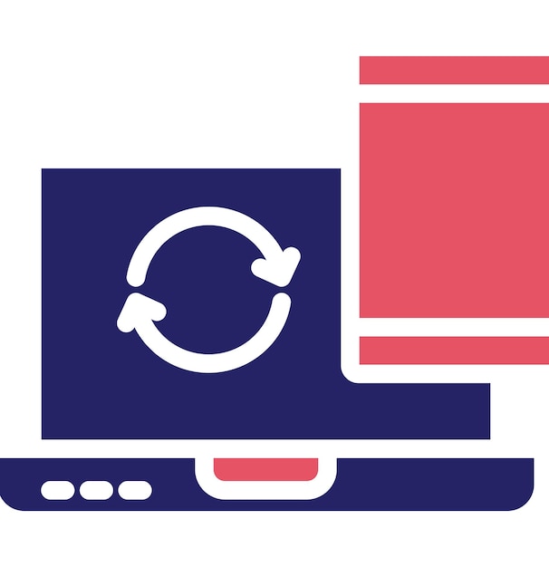Synchronization vector icon illustration of Business Analytics iconset