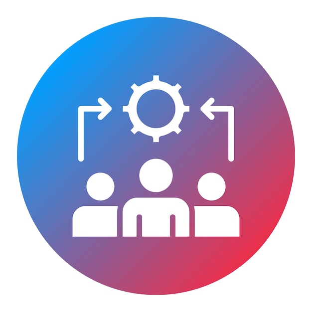 synergetic solutions icon vector image can be used for teamwork