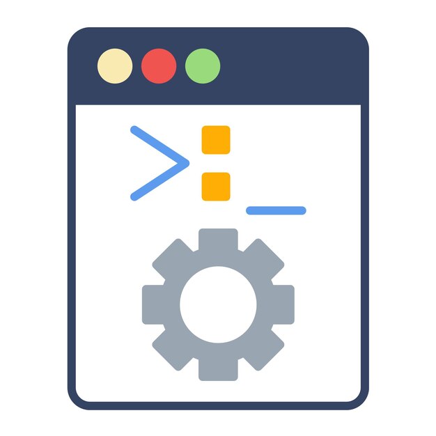 System Console Flat Illustration