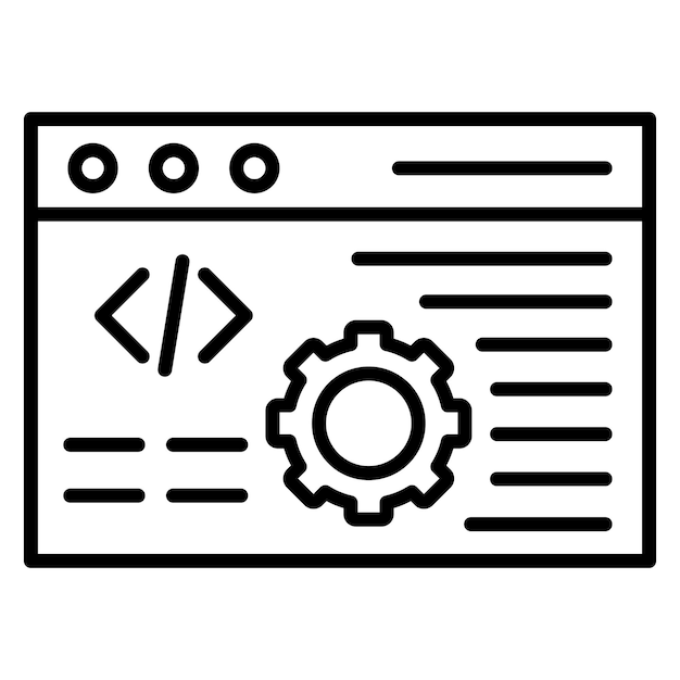 System Console vector icon Can be used for No Code iconset