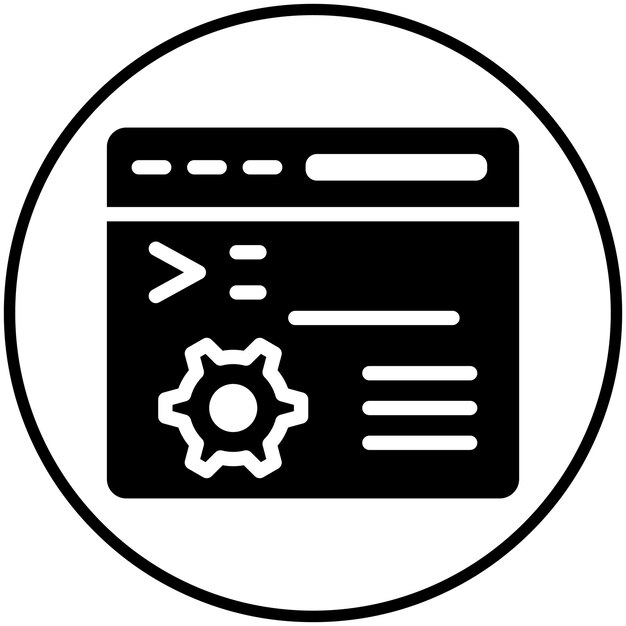 System Console vector icon illustration of No Code iconset