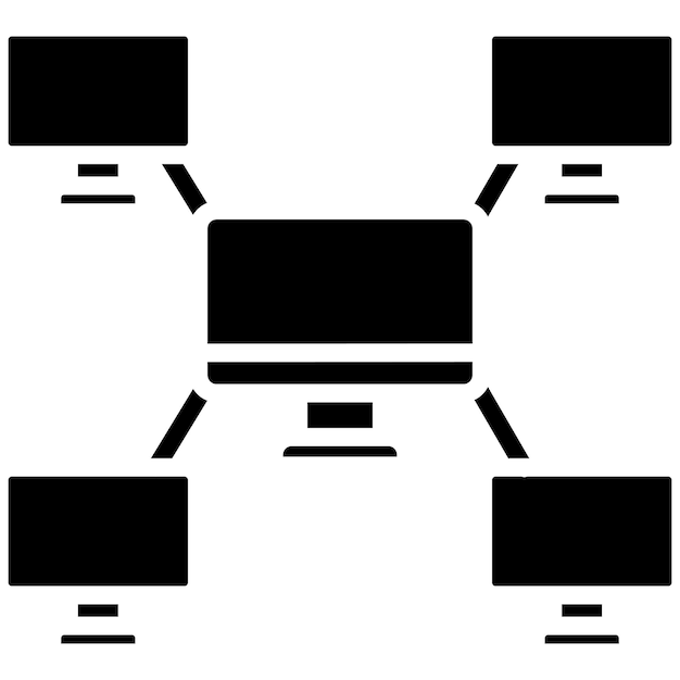 System Netowrk Vector Illustration Style