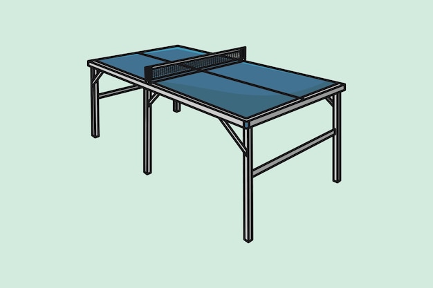 Table for PingPong or Table Tennis vector illustration Sports objects icon concept