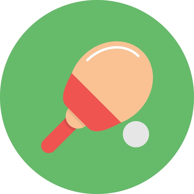 Table Tennis Flat Illustration