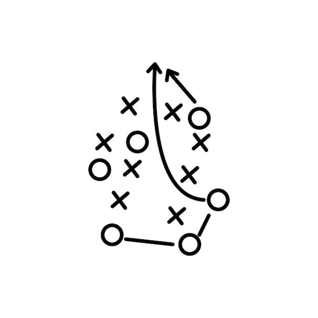 Tactics icon vector strategy illustration sign sport symbol trainer logo