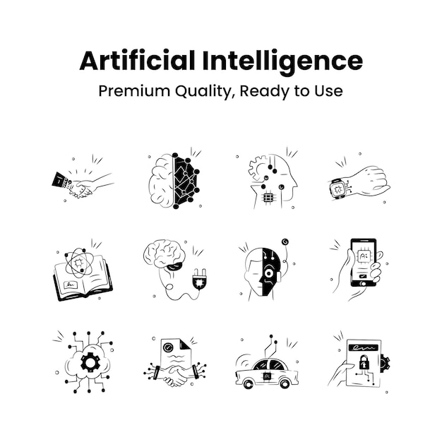 Take a look at this amazing artificial intelligence icons set