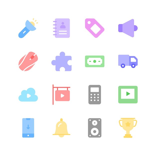 Take a look at this amazing icon of web icons in trendy style