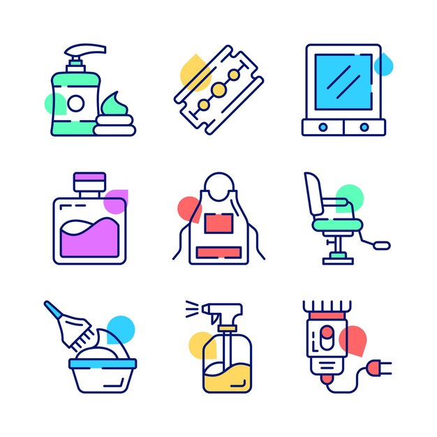 take a look at this beautifully designed barbershop icons set ready for premium use