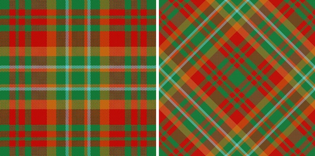 Tartan background pattern Plaid fabric check Texture textile seamless vector
