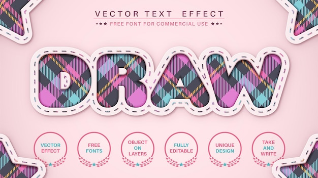 Tartan craft edit text effect
