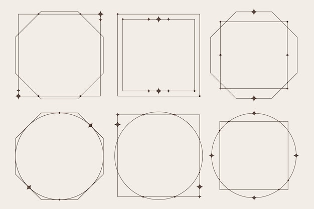 Tasainen minimalistinen lineaarinen kehys