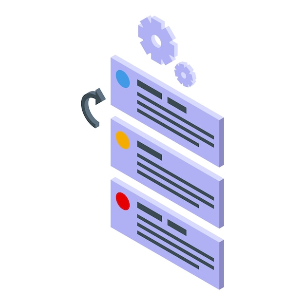 Task schedule message icon Isometric of Task schedule message vector icon for web design isolated on white background