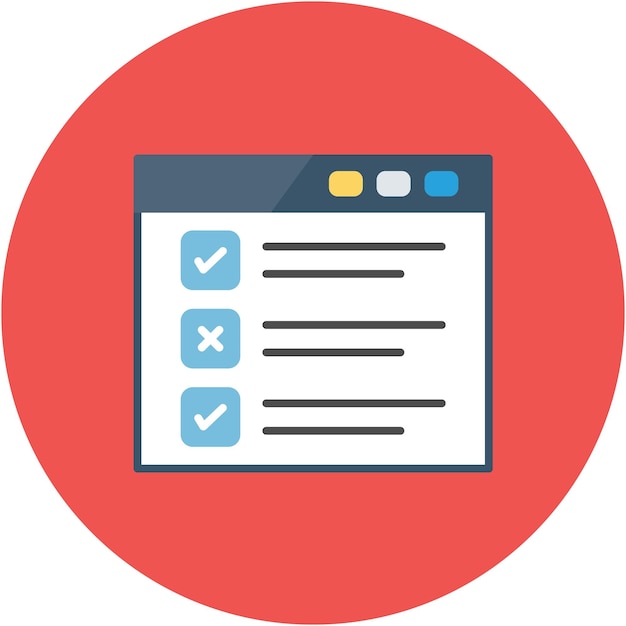Tasks List Flat Illustration