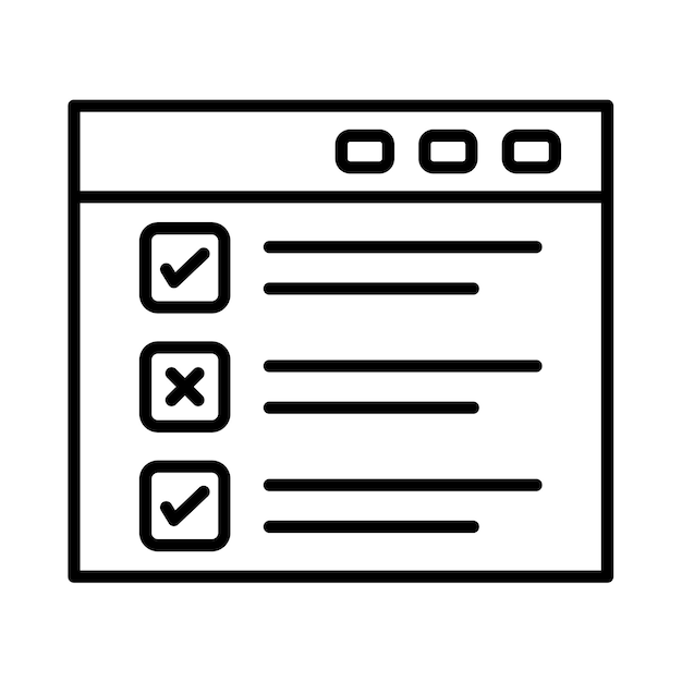 Tasks List Line Illustration