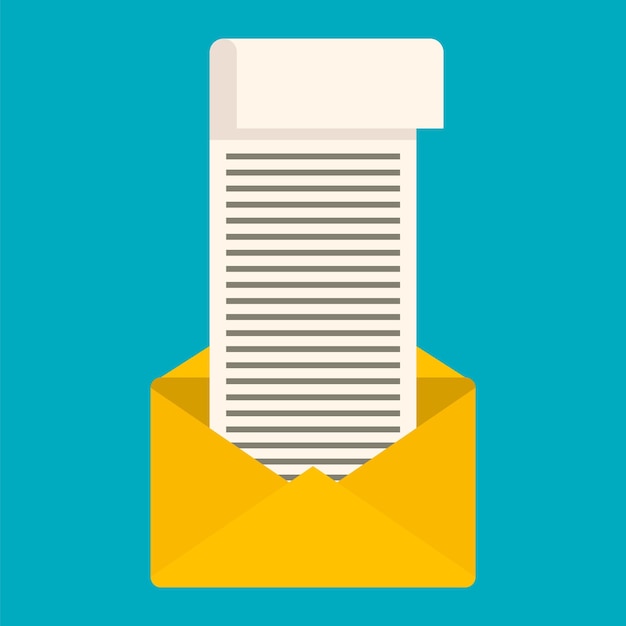 tax mail icon flat illustration of tax mail vector icon for web design