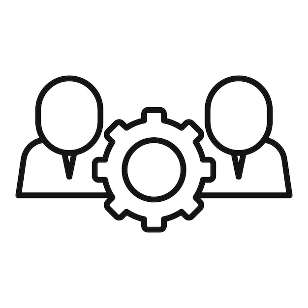 Team development icon outline vector Eco agenda Global nations