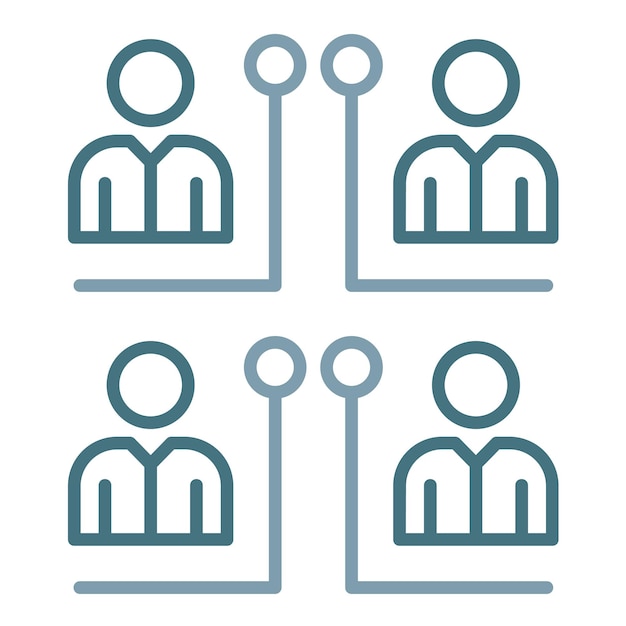 Team Network Flat Illustration
