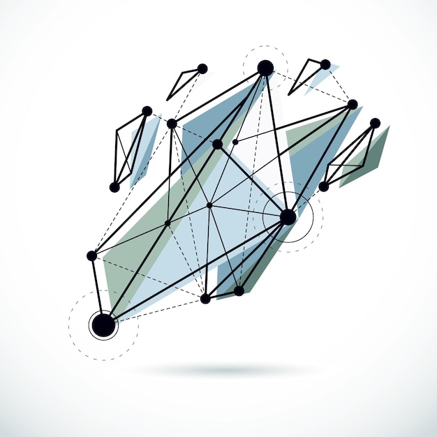 tech abstract shape, vector polygonal figure. communication technologies modern illustration.