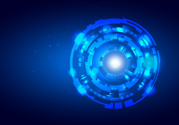 tech circle and technology background.