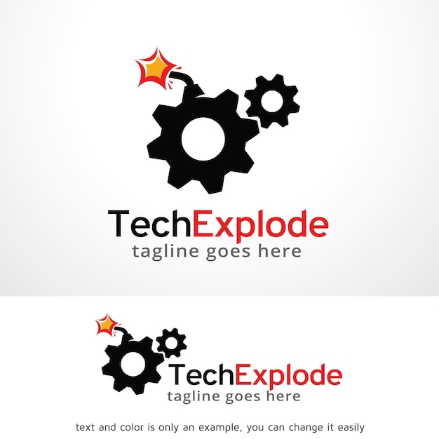 tech explode logo template design