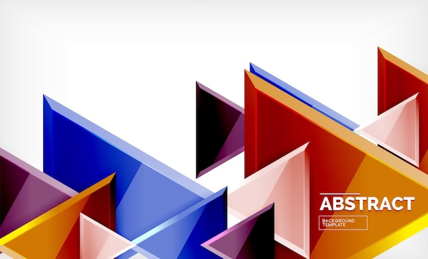 Tech futuristic geometric 3d shapes minimal abstract background