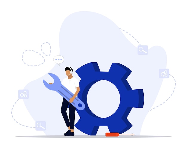 tech support concept illustration