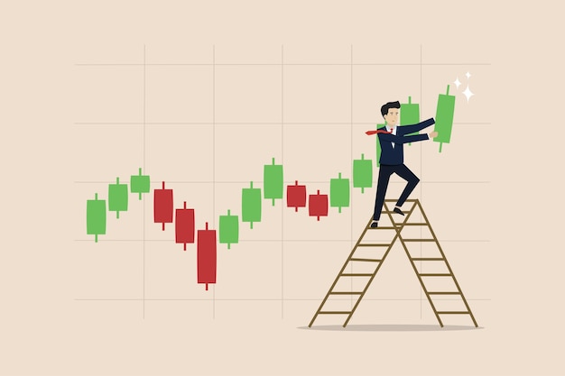 Technical analysis to analyze the movement of stock or cryptocurrency market data Business vector