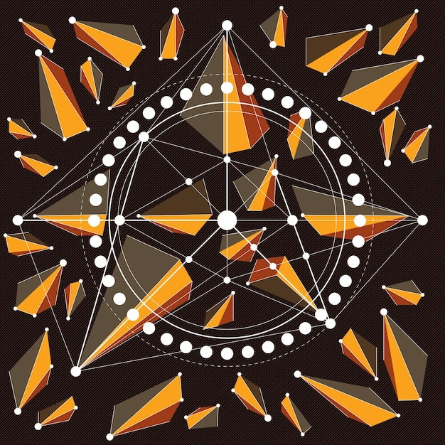 Technical drawing with dashed lines and geometric shapes, vector futuristic technology wallpaper, engineering draft.