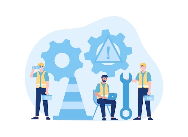 technical repair trending concept flat illustration