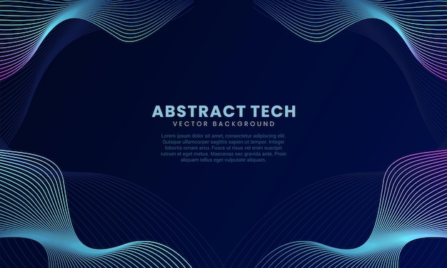 Techno Background Vector Design Template 10