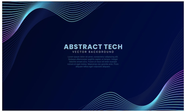 Techno Background Vector Design Template 4