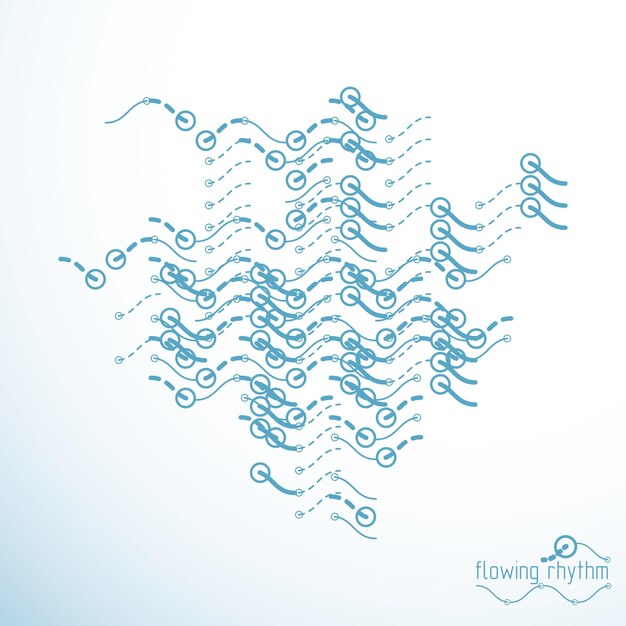 technological vector wallpaper made with abstract lines. modern geometric composition can be used as template and layout.