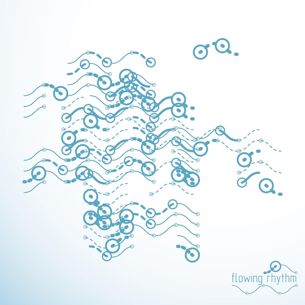 technological vector wallpaper made with abstract lines. modern geometric composition can be used as template and layout.