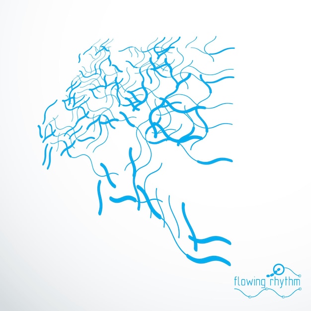 technological vector wallpaper made with abstract lines. modern geometric composition can be used as template and layout.