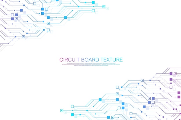 technology abstract circuit board texture background hightech futuristic circuit board banner wallpaper engineering electronic motherboard vector illustration technological communication concept