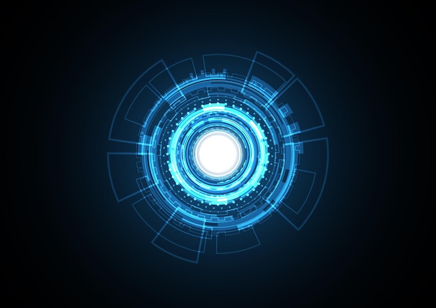 Technology abstract future circle background vector illustration